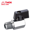 Male*Male thread High quality brass mini ball valve with black small handle